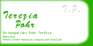 terezia pohr business card